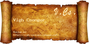 Vigh Csongor névjegykártya
