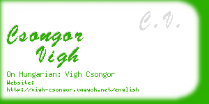 csongor vigh business card